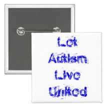 Laissez vivant d'autisme uni badges avec agrafe