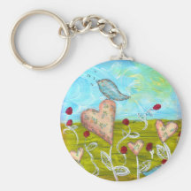 Laissez votre coeur chanter Keychain Porte-clés