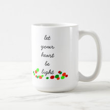 Laissez votre coeur être tasse légère de Noël