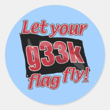 Laissez votre drapeau de g33k voler ! autocollants