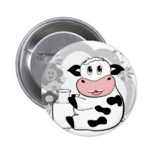 Lait boisson de vache badges avec agrafe
