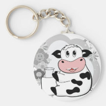 Lait boisson de vache porte-clé
