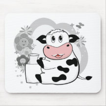 Lait boisson de vache tapis de souris