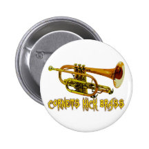 Laiton de coup-de-pied de cornets badges avec agrafe