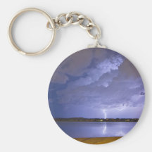 Lake View Lightning Thunderstorm Key Chains