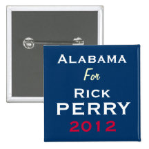 L'ALABAMA pour le bouton de campagne de Rick Perry Pin's Avec Agrafe