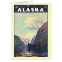 L'Alaska vintage Carte De Vœux