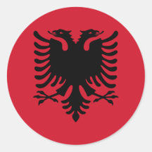 l'Albanie Adhésif Rond