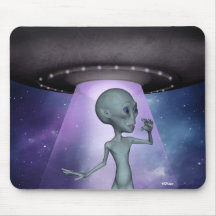 L'alien rencontre Mousepad Tapis De Souris