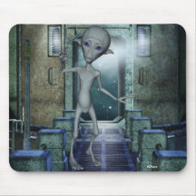 L'alien rencontre Mousepad Tapis De Souris