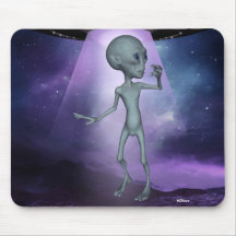 L'alien rencontre Mousepad Tapis De Souris