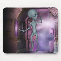L'alien rencontre Mousepad Tapis De Souris