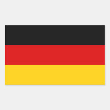 L'Allemagne - drapeau national allemand Autocollant Rectangulaire