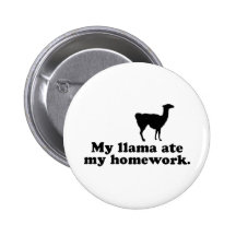 Lama drôle badges avec agrafe