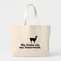 Lama drôle sacs de toile