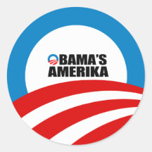 L'AMERIKA D'OBAMA AUTOCOLLANT ROND
