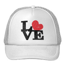 L'amour a ajusté l'empreinte florale casquettes
