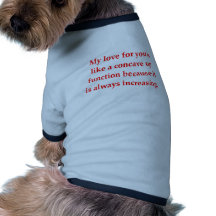 l'amour de geek de maths prennent la ligne t-shirt pour toutou