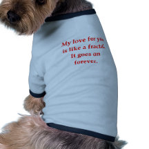 l'amour de geek de maths prennent la ligne tee-shirts pour toutous