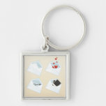 L'amour enveloppe Keychain Porte-clé