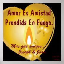 L'amour est amitié réglée sur le feu [espagnol] -  poster
