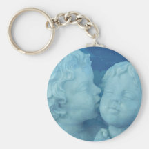L'amour est dans le ciel, baisers en pierre vintag porte-clefs