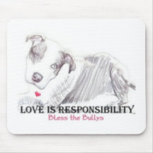 L'amour est mousepad de responsabilité tapis de souris