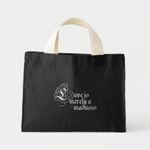 L'amour est simplement une folie sac de toile