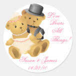 L'amour soutient toutes les choses adhésifs ronds