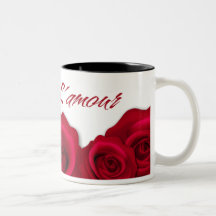 L'amour. Tasse française de cadeau de Saint-Valent