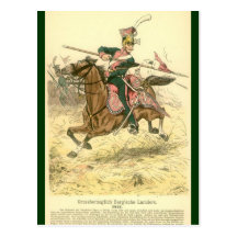 Lancer prussien carte postale