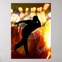 Lanceur avec l'explosion de grève posters