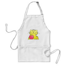 Lanceur mignon de chaton tablier