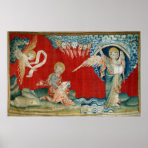 L'ange avec un livre ouvert affiches