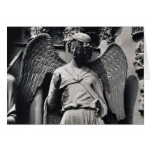 L'ange avec un sourire carte de vœux