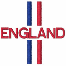 L'Angleterre a brodé l'avant et le dos de polo