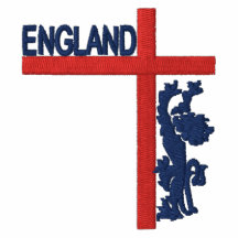 L'Angleterre a brodé le long T-shirt de la douille