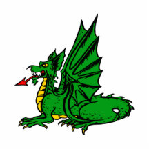Langue rouge à ailes side.png de dragon photo en découpe