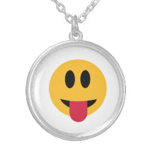 Langue souriante collier personnalisé