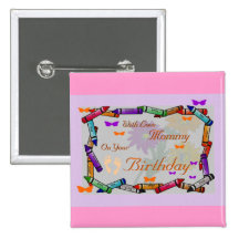 L'anniversaire de la maman badge