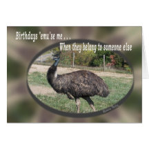 L'anniversaire d'émeu souhaite le BD 140 z Cartes