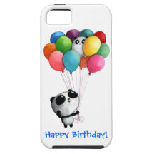 L'anniversaire monte en ballon l'ours panda iPhone 5 case