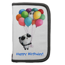 L'anniversaire monte en ballon l'ours panda agendas folio