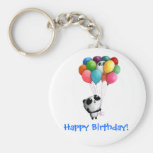 L'anniversaire monte en ballon l'ours panda porte-clef