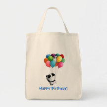 L'anniversaire monte en ballon l'ours panda sac de toile