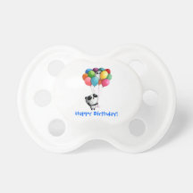 L'anniversaire monte en ballon l'ours panda tétine pour bébé