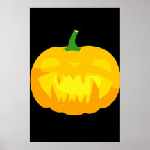 Lanterne de Fanged Jack-o déplaisant ' Posters