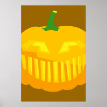 Lanterne de Jack-o de dents de barre ' Posters