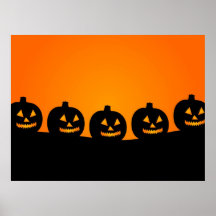 Lanternes de Halloween Jack O Affiche