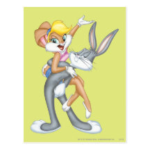 Lapin 2 de Bugs Bunny et de Lola Cartes Postales
